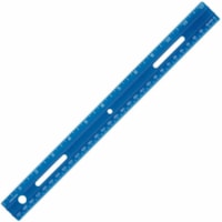 Acme United Double Plastic Bevelled Ruler - 12" Length - Metric, Imperial Measuring System - Plastic - Assorted