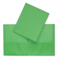 Hilroy Letter Recycled Pocket Folder - 8 1/2" (215.90 mm) x 11" (279.40 mm) - Leatherine - Green - 1 Each