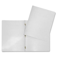 Couverture de rapport format lettre Recyclé Hilroy - 8 1/2 po (215,90 mm) x 11 po (279,40 mm) - 3 Attache(s) - Blanc - 1 chaque