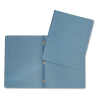 Hilroy Letter Recycled Report Cover - 8 1/2" (215.90 mm) x 11" (279.40 mm) - 3 Fastener(s) - Leatherine - Light Blue - 1 Each