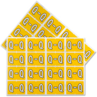 Étiquette à code couleur Pendaflex - "Alphabetpo - largeur de 1 1/4 po (31,75 mm) x longueur de 15/16 po (23,81 mm) - Rectangulaires - Jaune - Autocollant - 240 / emballage