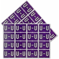 Pendaflex A-Z End End Tab Filing Labels - "Alphabet" - 1 1/4" (31.75 mm) Width x 15/16" (23.81 mm) Length - Rectangle - Purple - Self-adhesive - 240 / Pack