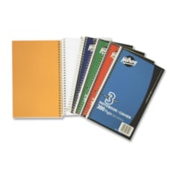 Hilroy Coil Exercise Three Subject Notebook - 300 Sheets - Wire Bound - 18 lb (8164.66 g) Basis Weight - 6" (152.40 mm) x 9 1/2" (241.30 mm) Sheet Size - Copper Binding - Stiff Cover - Subject, Durable Cover, Stiff-back - 1 Each