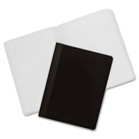 Hilroy Soft Cover Composition Book - 200 Pages - Sewn/Tapebound - Ruled Margin - 7 1/2" (190.50 mm) x 9 3/4" (247.65 mm) Sheet Size - Black Paper - Black Binding - Black Leather Cover - Soft Cover, Subject, Durable Cover - 1 Each