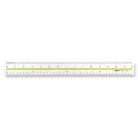 Acme United Document Ruler - 15" (381 mm) Length - Imperial, Metric Measuring System - Acrylic - 1 Each