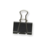 Acme Sure-Grip Triangular Fold Back Binder Clip 1 5/8" wide (7/8" capacity) - 1.63" (41.28 mm) Width - 0.9" (22.23 mm) Size Capacity - Black - Steel - 12 / Pack