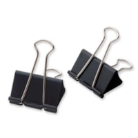 Acme Sure-Grip Triangular Fold Back Binder Clip 2" wide (1" capacity) - 2" (50.80 mm) Width - 1" (25.40 mm) Size Capacity - Black - Steel - 12 / Pack