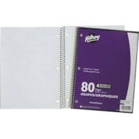 Hilroy 4:1 Executive Coil One Subject Notebook - 80 Sheets - Wire Bound - Assorted Paper - Subject - 1 Each