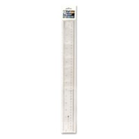 Acme United Office Desk Acrylic Ruler - 16" (406.40 mm) Length - Metric, Imperial Measuring System - Acrylic - 1 Each