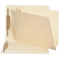 Smead Shelf-Master Straight Tab Cut Letter Recycled End Tab File Folder - 8 1/2" (215.90 mm) x 11" (279.40 mm) - 3/4" (19.05 mm) Expansion - 2 x 2B Fastener(s) - Folder - Manila - 10% Recycled - 50 / Box