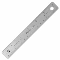 Acme United Wescott Ruler - 6" (152.40 mm) Length - 1/16, 1/32 Graduations - Imperial Measuring System - Stainless Steel - Silver - 1 Each