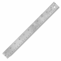 Acme United Wescott Cork Backing Ruler - 24" (609.60 mm) Length - 1/16, 1/32 Graduations - Imperial Measuring System - Stainless Steel - 1 Each