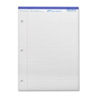 Hilroy Micro Perforated Business Notepad - 50 Sheets - 0.31" (7.92 mm) Ruled - 8 3/8" (212.73 mm) x 10 7/8" (276.23 mm) Sheet Size - White Paper - Micro Perforated, Punched, Easy Peel - 1 Each