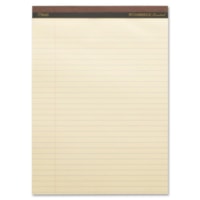 Hilroy Cambridge Perforated Colored Notepad - 50 Sheets - 20 lb (9071.85 g) Basis Weight - 8 1/2" (215.90 mm) x 11 3/4" (298.45 mm) Sheet Size - Ivory Paper - Micro Perforated, Stiff-back, Easy Tear - 3 / Pack