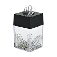 ACCO Paper Clip Dispenser - 2.81" (71.37 mm) Height x 1.81" (45.97 mm) Width x 1.81" (45.97 mm) Depth - Black - 1 Each