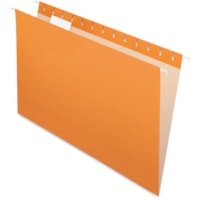 Dossier suspendu 1/5 Onglet coupé format légal Recyclé Pendaflex - 8 1/2 po (215,90 mm) x 14 po (355,60 mm) - Orange - 10% Recyclé - 25 / boîte