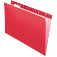 Dossier suspendu 1/5 Onglet coupé format légal Recyclé Pendaflex - 8 1/2 po (215,90 mm) x 14 po (355,60 mm) - 1 Poche(s) - Rouge - 10% Recyclé - 25 / boîte