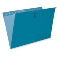 Pendaflex 1/5 Tab Cut Legal Recycled Hanging Folder - 8 1/2" (215.90 mm) x 14" (355.60 mm) - Teal - 10% Recycled - 25 / Box