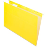 Dossier suspendu 1/5 Onglet coupé format légal Recyclé Pendaflex - 8 1/2 po (215,90 mm) x 14 po (355,60 mm) - Jaune - 10% Recyclé - 25 / boîte