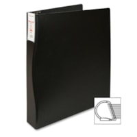 VLB Duraply Poly D Ring Presentation Binder - 1" (25.40 mm) Binder Capacity - Fastener(s): D-Ring - Black - 1 Each