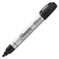 Sharpie Liquid Chisel Tip Industrial Marker - Broad Chisel Marker Point - Black Ink - Aluminum Barrel - 1 Each