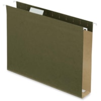 Pendaflex Letter Recycled Hanging Folder - 2" (50.80 mm) Folder Capacity - 8 1/2" (215.90 mm) x 11" (279.40 mm) - Standard Green - 10% Recycled - 25 / Box