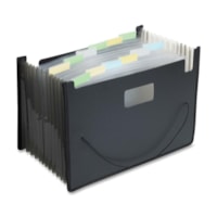 Winnable Legal, Letter Expanding File - 8 1/2" (215.90 mm) x 14" (355.60 mm), 8 1/2" (215.90 mm) x 11" (279.40 mm) - 13 Pocket(s) - Black - 1 Each