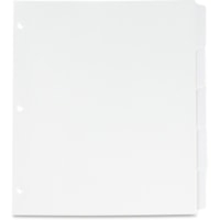 Oxford Plain Tab Loose Leaf Index Divider - 5 Tab(s) - 8.50" (215.90 mm) Divider Width x 11" (279.40 mm) Divider Length - Letter - White Tab(s) - 10% Recycled - 5 / Set