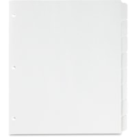 Oxford Plain Tab Loose Leaf Index Divider - 8 Tab(s) - 8.50" (215.90 mm) Divider Width x 11" (279.40 mm) Divider Length - Letter - White Tab(s) - 10% Recycled - 8 / Set