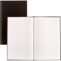 Livre de comptabilité Blueline - 300 Feuilles - Gommée - format 7 7/8 po (20 cm) x 12 1/2 po (31,8 cm) - Sheet(s) Blanc - Cover Noir - Recyclé - 1 chaque