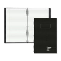 Livre de comptabilité Blueline - 300 Feuilles - Double fil - format 7 7/8 po (20 cm) x 12 1/2 po (31,8 cm) - Sheet(s) Blanc - Cover Noir - Recyclé - 1 chaque