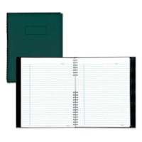 Blueline Notepro Hard Cover Composition Book - 192 Pages - Front Ruling Surface - 9 5/8" (244.48 mm) x 7 5/8" (193.68 mm) Sheet Size - Green Paper - Hard Cover - 1 Each