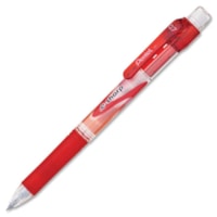 Pentel e-Sharp Mechanical Pencil - 0.7 mm (0.03") Lead - Refillable - Red Barrel - 12 / Box