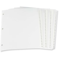 Oxford Laminated Tab Index Divider - Printed Tab(s) - Digit - 1-100 - 8.50" (215.90 mm) Divider Width x 11" (279.40 mm) Divider Length - Letter - White Plastic Tab(s)Recycled - Rip Proof, Reinforced Edges - 100 / Set