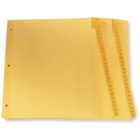 Intercalaire Oxford - Imprimé Onglet(s) - Chiffre - 1-50 - largeur de l'intercalaire 8,50 po (215,90 mm) x longueur de l'intercalaire 11 po (279,40 mm) - format lettre - Divider Chamois - Tab(s) MylarRecyclé - Onglet renforcé, Onglet laminé, Bords renforcés, Anti-d