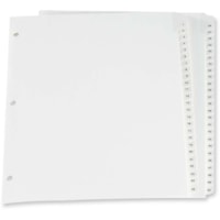 Oxford Preprinted Laminated Tab Index Divider - Printed Tab(s) - Digit - 1-50 - 8.50" (215.90 mm) Divider Width x 11" (279.40 mm) Divider Length - Letter - White Divider - Mylar Tab(s)Recycled - Reinforced Tab, Laminated Tab, Reinforced Edges, Rip Proof - 50 / Set