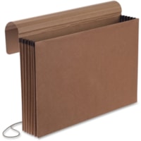 Pendaflex Legal Recycled Expanding File - 8 1/2" (215.90 mm) x 14" (355.60 mm) - 5 1/4" (133.35 mm) Expansion - Red Fiber, Leather - 30% Recycled - 1 Each