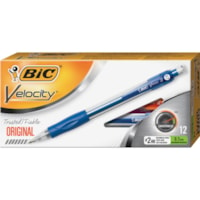 Portemine Velocity BIC - Lead 0,7 mm (0,03 po) - #2 - Rechargeable - Barrel Bleu - 12 / boîte