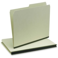 Pendaflex 1/2 Tab Cut Letter Recycled Top Tab File Folder - 8 1/2" (215.90 mm) x 11" (279.40 mm) - Top Tab Location - Right Tab Position - Pressboard - Green - 30% Recycled - 50 / Box