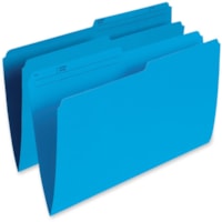 Pendaflex 1/2 Tab Cut Legal Recycled Top Tab File Folder - 8 1/2" (215.90 mm) x 14" (355.60 mm) - Blue - 10% Recycled - 100 / Box