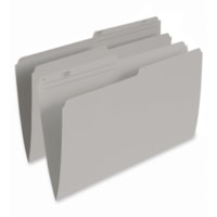 Pendaflex 1/2 Tab Cut Legal Recycled Top Tab File Folder - 8 1/2" (215.90 mm) x 14" (355.60 mm) - Gray - 10% Recycled - 100 / Box