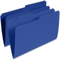 Pendaflex 1/2 Tab Cut Legal Recycled Top Tab File Folder - 8 1/2" (215.90 mm) x 14" (355.60 mm) - Navy - 10% Recycled - 100 / Box