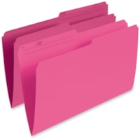 Pendaflex 1/2 Tab Cut Legal Recycled Top Tab File Folder - 8 1/2" (215.90 mm) x 14" (355.60 mm) - Pink - 10% Recycled - 100 / Box