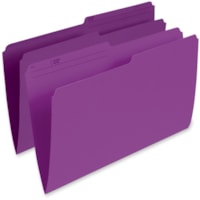 Pendaflex 1/2 Tab Cut Legal Recycled Top Tab File Folder - 8 1/2" (215.90 mm) x 14" (355.60 mm) - Violet - 10% Recycled - 100 / Box