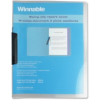 Couverture de rapport RP910 format lettre Winnable - 8 1/2 po (215,90 mm) x 11 po (279,40 mm) - 30 Capacité en feuilles - Plastique - clair - 1 chaque