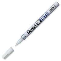 Pentel Felt Tip White Marker - Fine Marker Point - White Ink - 1 Each