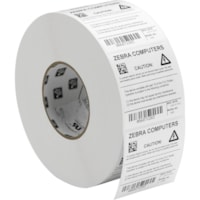 Zebra Z-Ultimate 2000T Thermal Label - 1 1/2" Width x 1/2" Length - Permanent Adhesive - Thermal Transfer - Glossy - White - Acrylic, Polyester - 9420 / Roll - Chemical Resistant, Temperature Resistant, Perforated - 4 / Roll