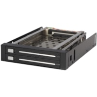 StarTech.com Boîtier pour disque dur pour 3.5" SATA/600 - Serial ATA/600 Interface hôte Interne - Noir - 2 x Disque dure supporté - 2 x SSD supporté - 2 x Baie Complète - 2 x 2.5" Baie de 6,35 centimètres - Aluminium