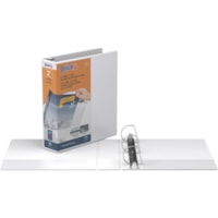 QuickFit QuickFit Angle D-ring View Binder - 2" (50.80 mm) Binder Capacity - Letter - 8 1/2" (215.90 mm) x 11" (279.40 mm) Sheet Size - Fastener(s): 3 x D-Ring - White - Recycled - Clear Overlay - 1 Each