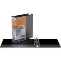 QuickFit QuickFit Angle D-ring View Binder - 2" (50.80 mm) Binder Capacity - Letter - 8 1/2" (215.90 mm) x 11" (279.40 mm) Sheet Size - Fastener(s): 3 x D-Ring - Black - Recycled - Clear Overlay - 1 Each